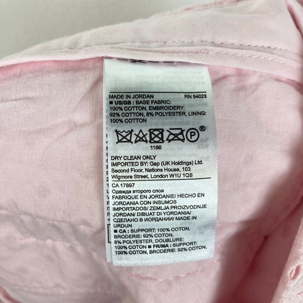 Banana Republic Marshmallow Bubblegum Light Pink Cotton‎ Eyelet Shorts Women’s 4 - Picture 4 of 9